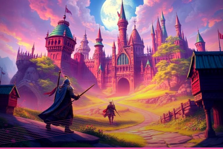 خلفية anakau.com — فانتازيا ملكية وألعاب RPG بإضاءة سينمائية